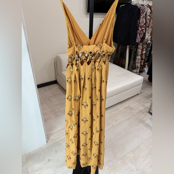 Farm Rio: Coconut Tree Tapestry Macrame Yoke Maxi Dress - Picture 7 of 9